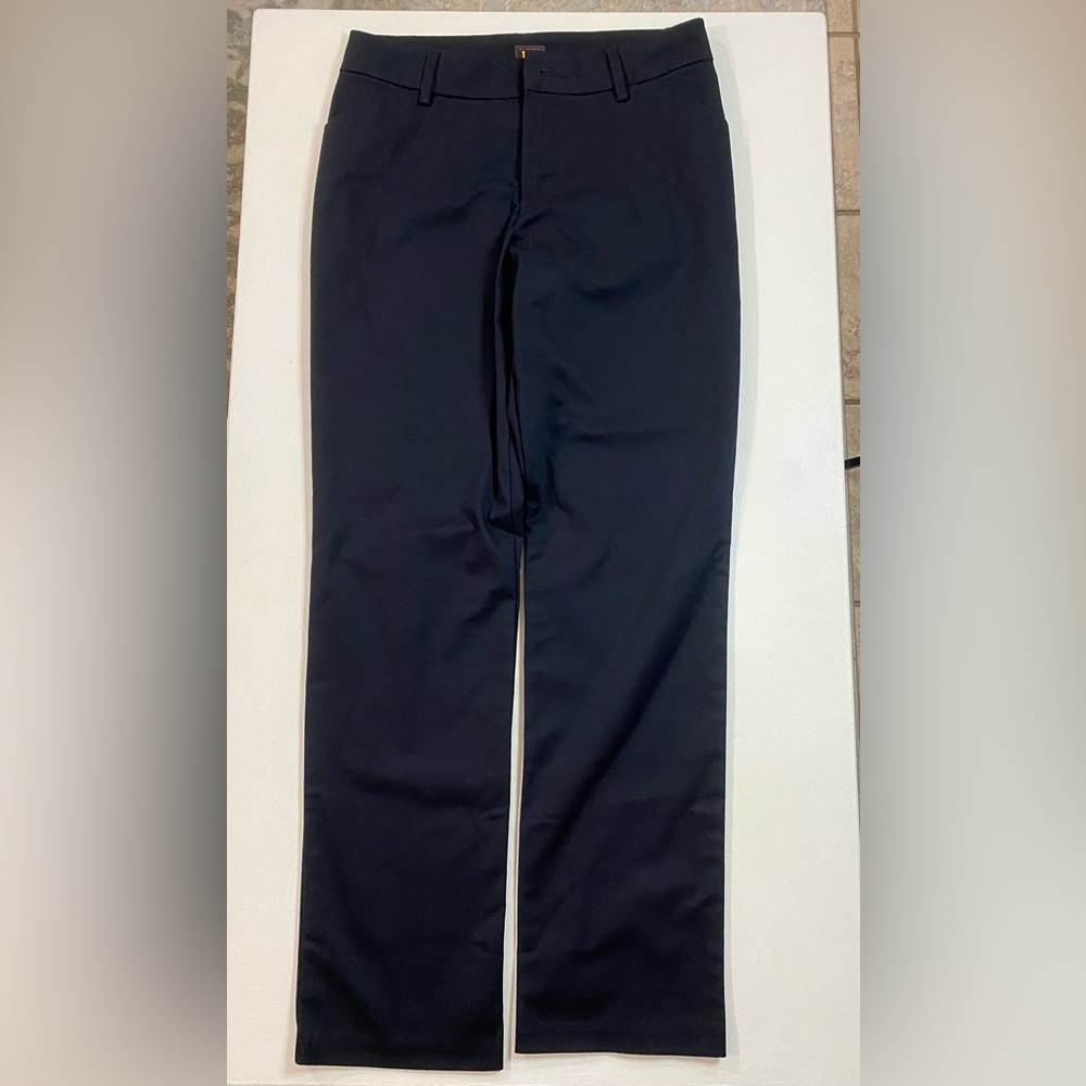 🖤Black Lee Slacks Trousers Wrinkle Free sz 2 medium straight leg school office